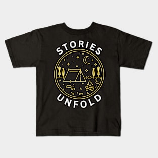 Stories Unfold Camp Fire Kids T-Shirt